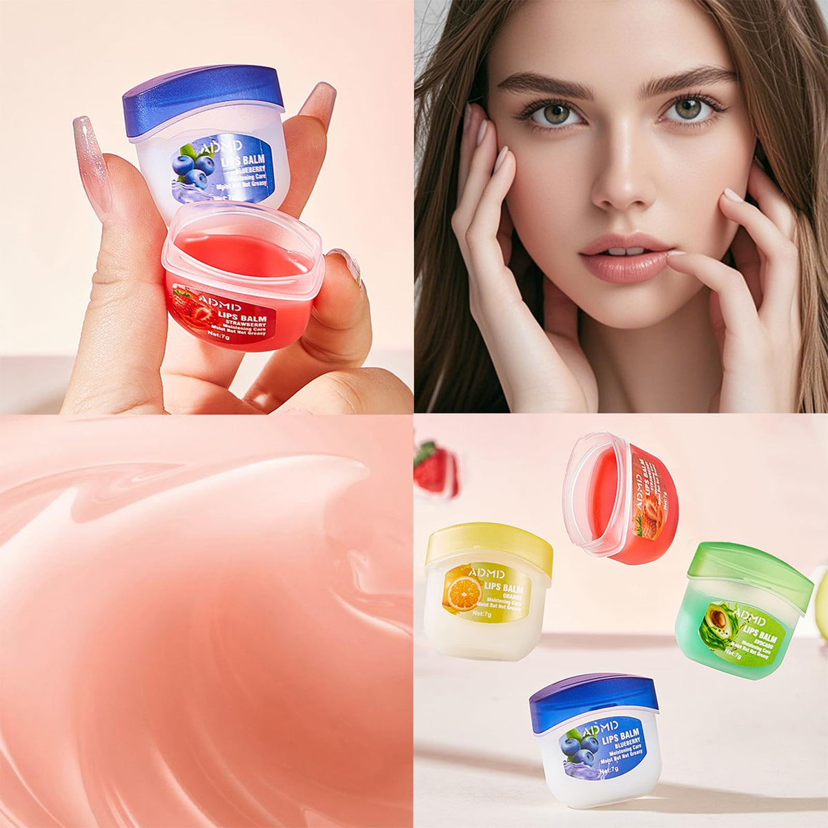 ADMD orange lip balm 7g with bright scent and lasting moisture.