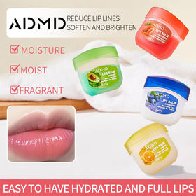 ADMD strawberry lip balm 7g with fruity aroma and smooth texture.