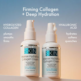 Admire My Skin collagen cream texture closeup highlighting rich hydration