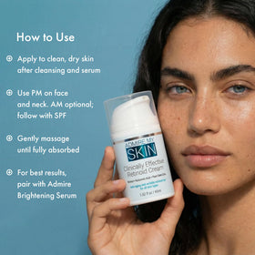 Admire My Skin Potent Retinoid Cream on skin showcases glow potential.