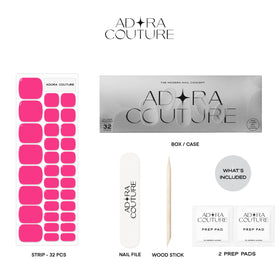 Long-lasting pedicure stickers designed to stay two weeks with Adora Couture.