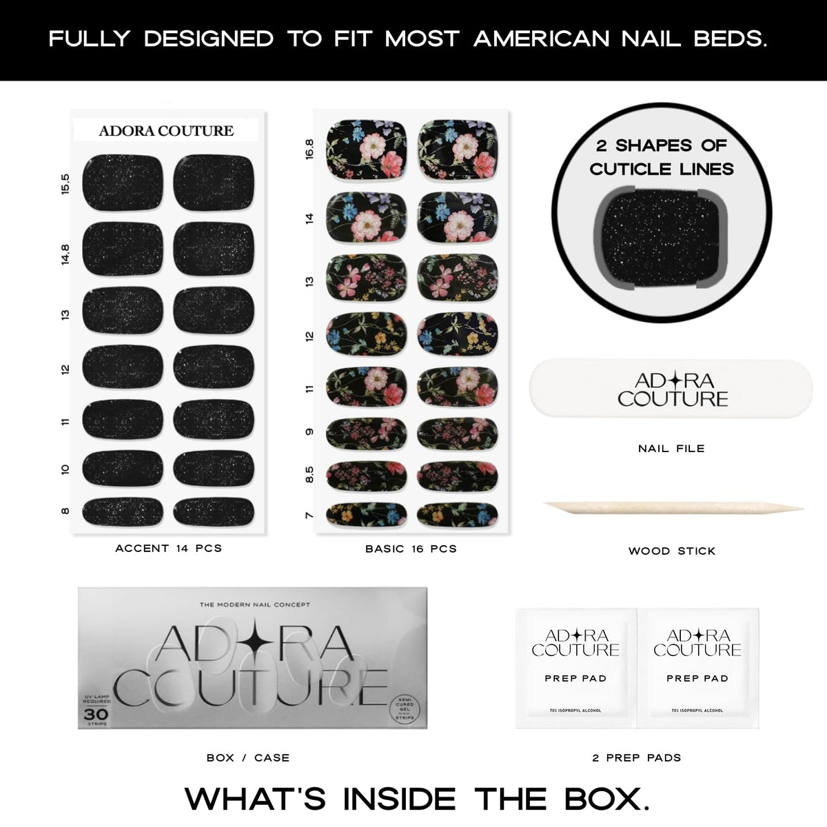 Removal process for Adora Couture strips aims to protect natural nails.