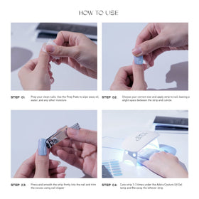 Easy removal with Adora Couture strips minimizes mess