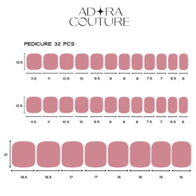 Adora Couture toe nail strip packaging keeps kit organized