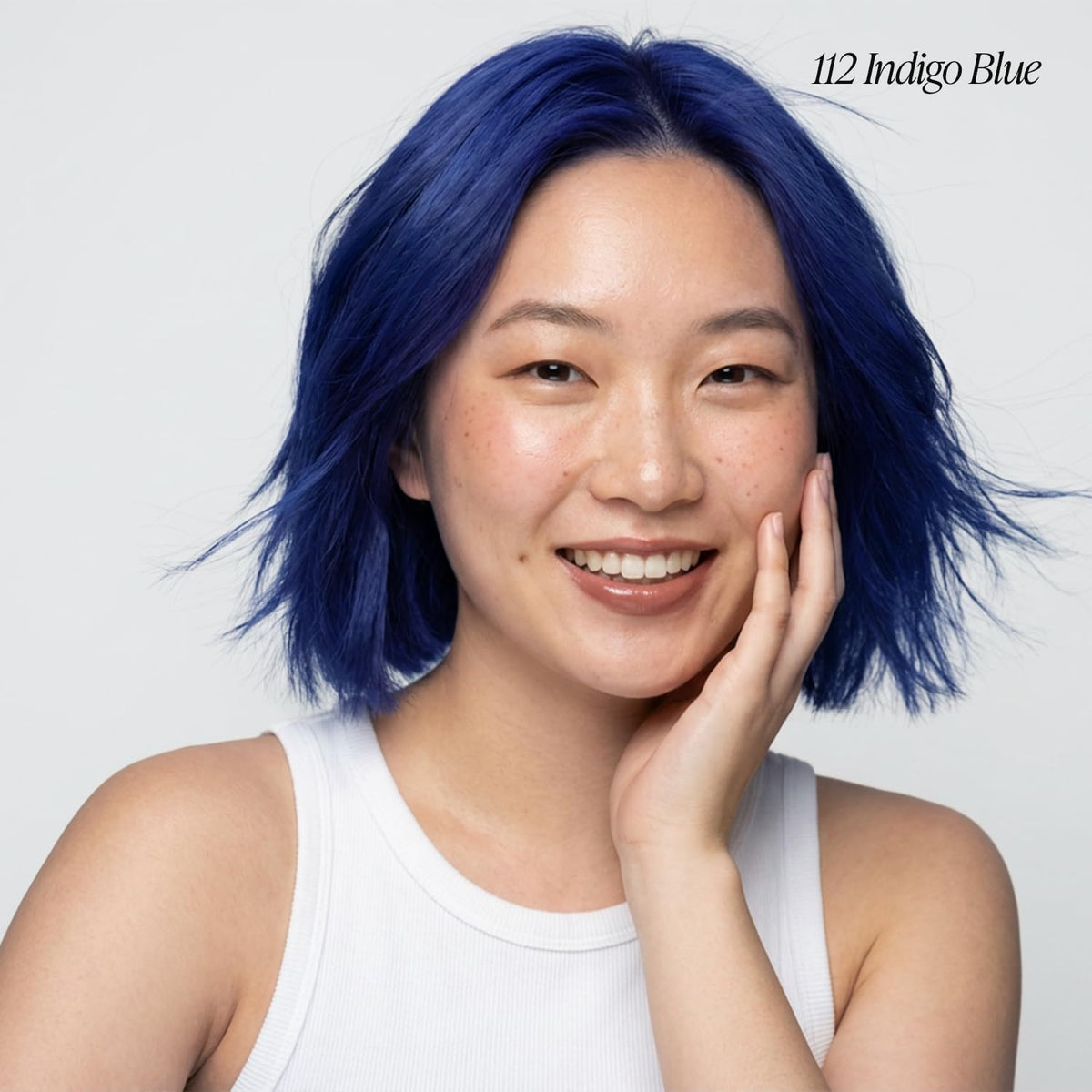 Adore Indigo Blue full-color application demonstrates rich coverage across all textures.