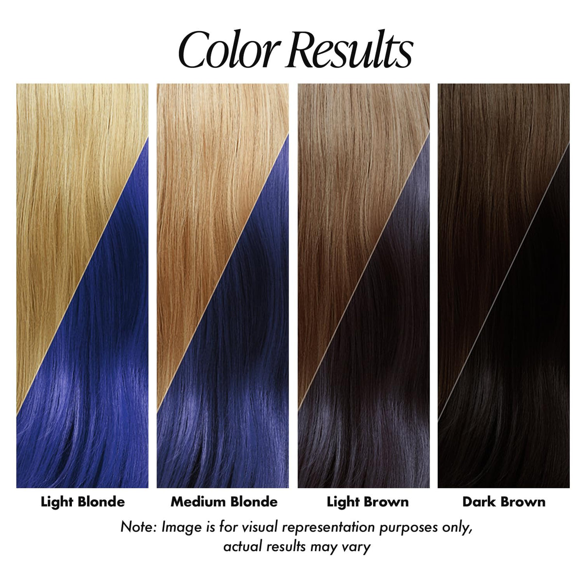 Adore Indigo Blue straight-texture application delivers smooth, even deposit.