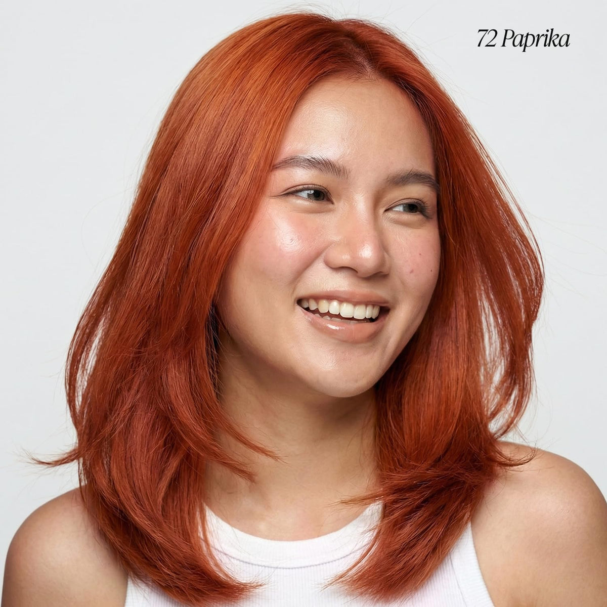 Adore Paprika color swatches on hair help plan bold shade at home.