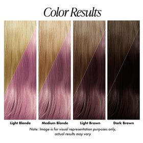 Adore Pink Petal hair color on strands showing rich, even coverage.