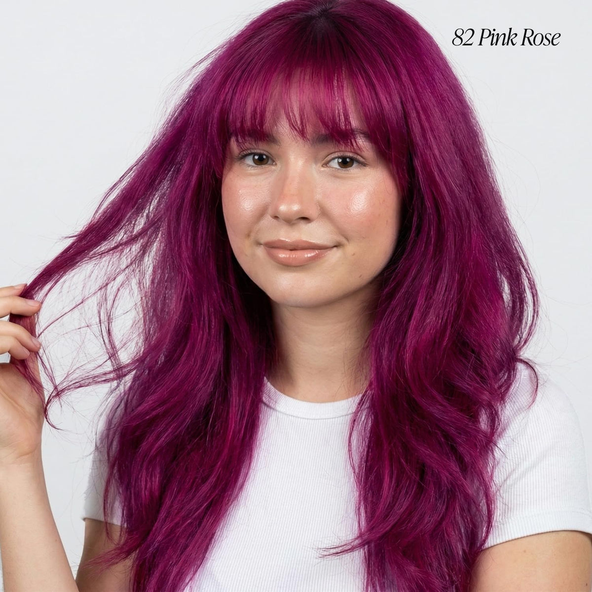 Adore Pink Rose color swatches reveal true pink tones.