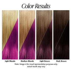 Adore Pink Rose hair result on model with bold pink finish.