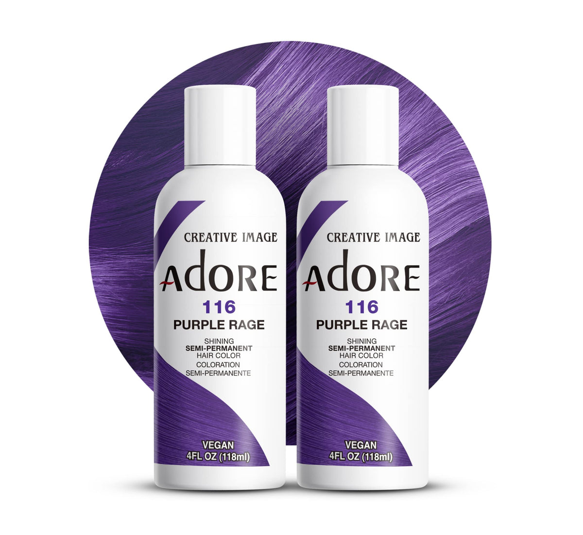Adore Purple Rage bottle with vibrant dye for bold color