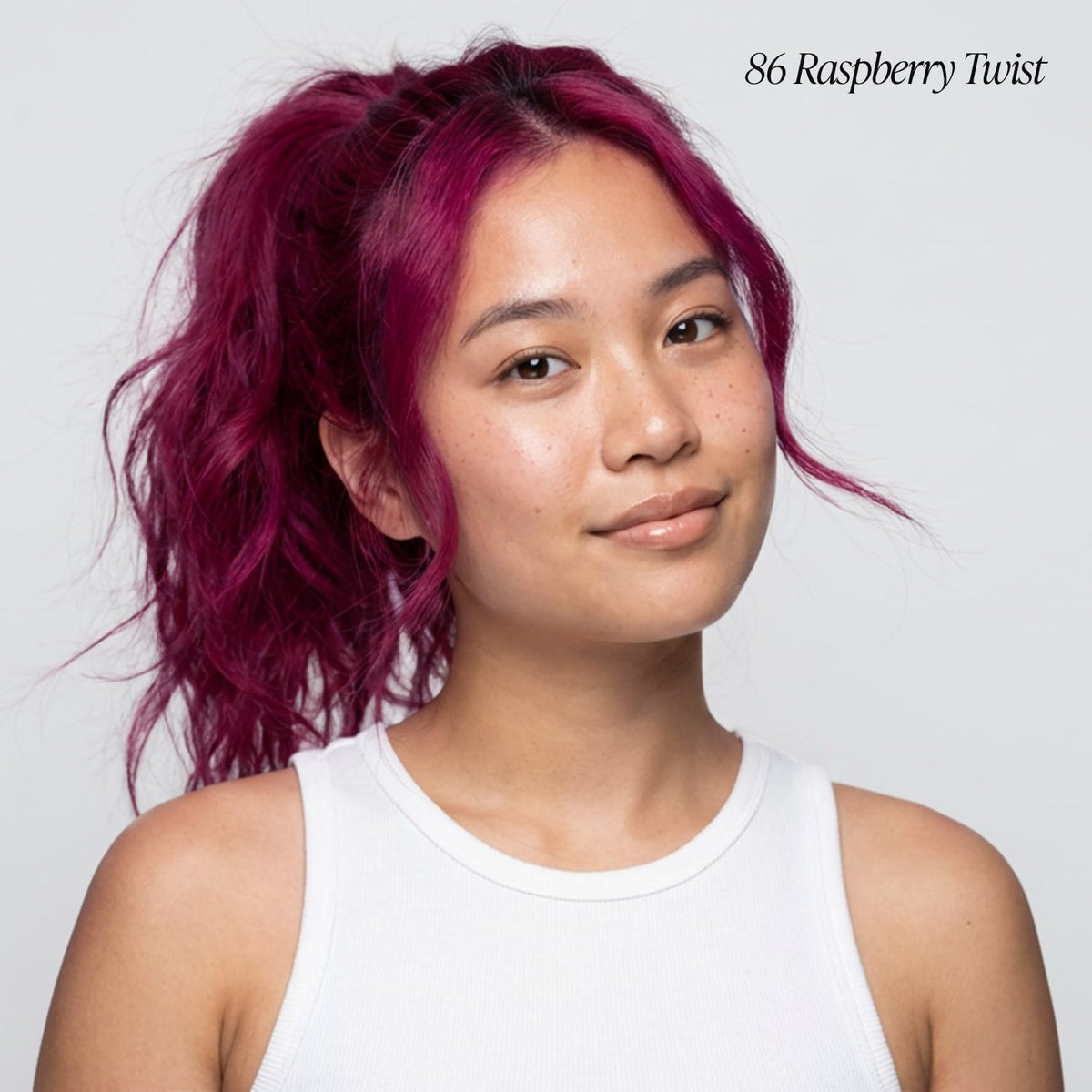 Adore Raspberry Twist label closeup highlighting vegan, cruelty-free formula