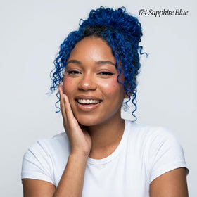 Adore Sapphire Blue color swatches show rich pigment options.