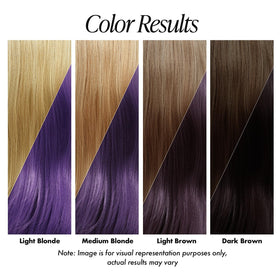 Adore African Violet shade shown on dark hair for depth and shine.