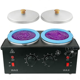 Adoture wax warmer double-pot front view for even heat and easy access