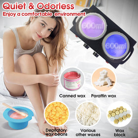 Adoture wax warmer double-pot side handle design for safe handling