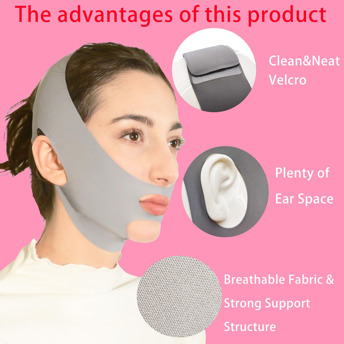 ADRUITE face lift tape provides gentle support to reshape contours
