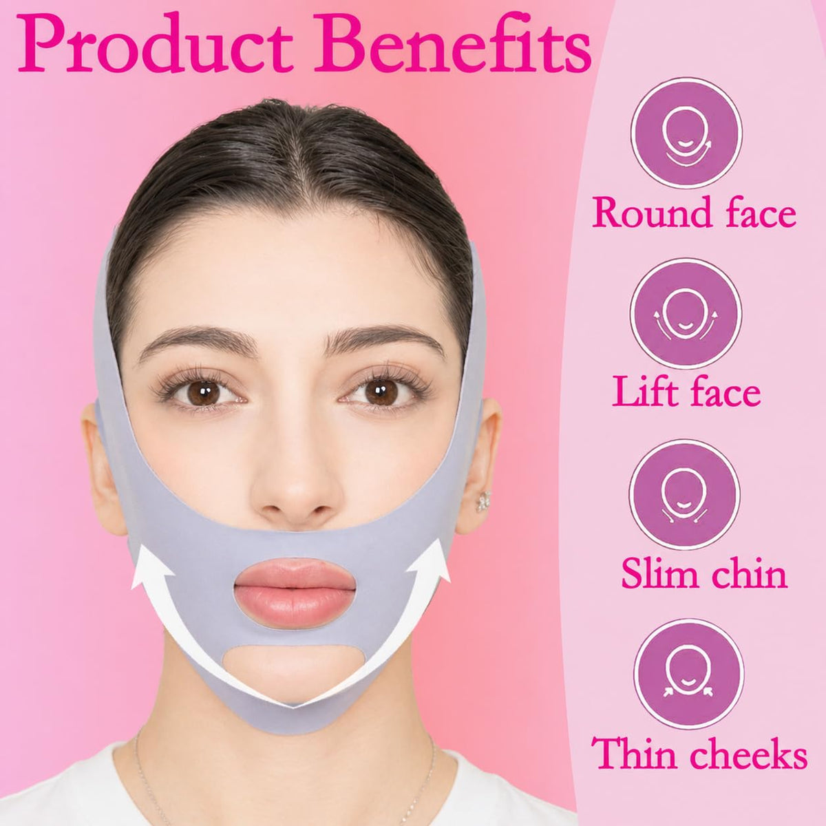 ADRUITE jawline shaper mask promotes defined contours for daily wear