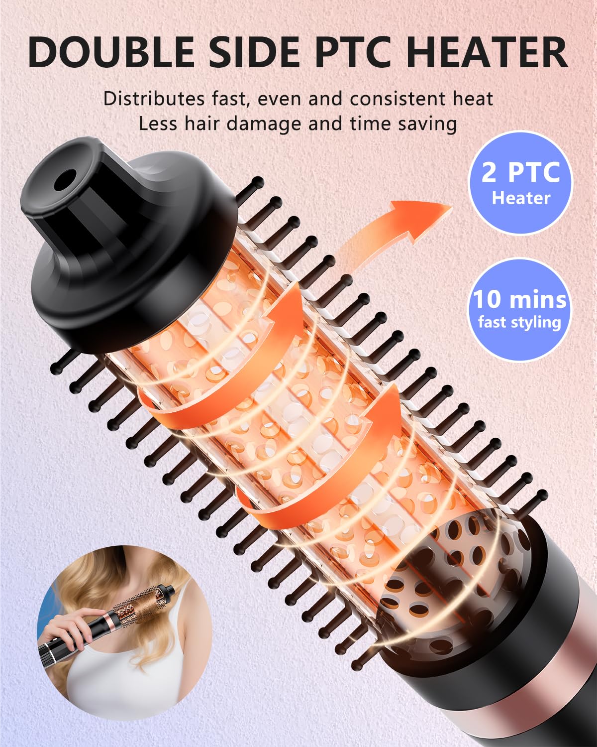 Aduarjo ceramic-coated barrel glides smoothly for less damage