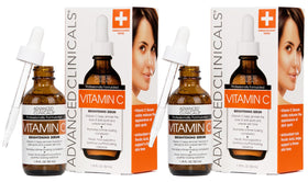 Advanced Clinicals Brightening Vitamin C Serum bottle front promotes radiant skin