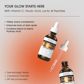Advanced Clinicals Brightening Vitamin C Serum gel texture on skin delivers hydration and glow