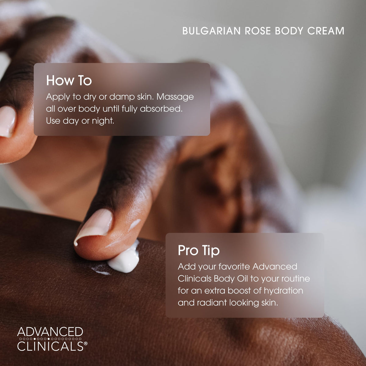 Two-pack packaging option of Advanced Clinicals Bulgarian Rose Lotion