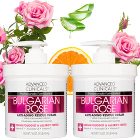 Advanced Clinicals Bulgarian Rose Lotion bottle ready for daily hydration