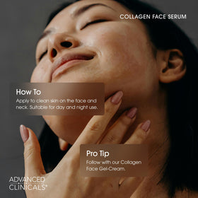 Ferulic acid in Advanced Clinicals formula supports refreshed skin texture.