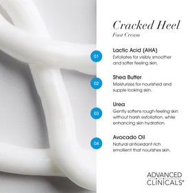 Advanced Clinicals cracked heel cream shea butter texture closeup