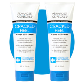 Advanced Clinicals cracked heel cream tube front view moisturizes dry feet