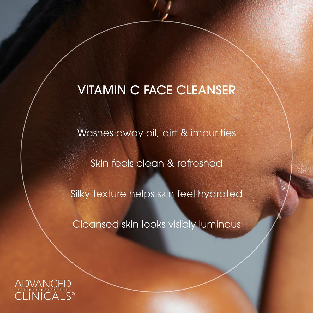Close-up of creamy gel texture creating a luxurious, hydrating lather.