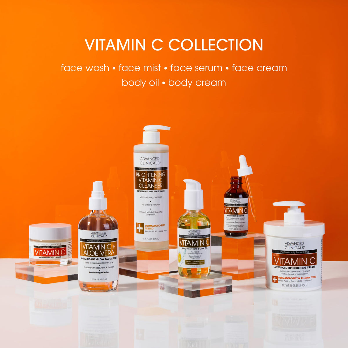 Advanced Clinicals glycolic-lactic acids highlight gentle exfoliation for brighter, smoother skin
