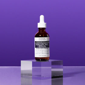 Advanced Clinicals Hyaluronic Acid Serum with Vitamin E nourishes dry skin.