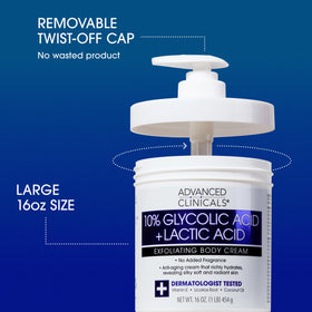 Advanced Clinicals hand applying lotion to dry skin