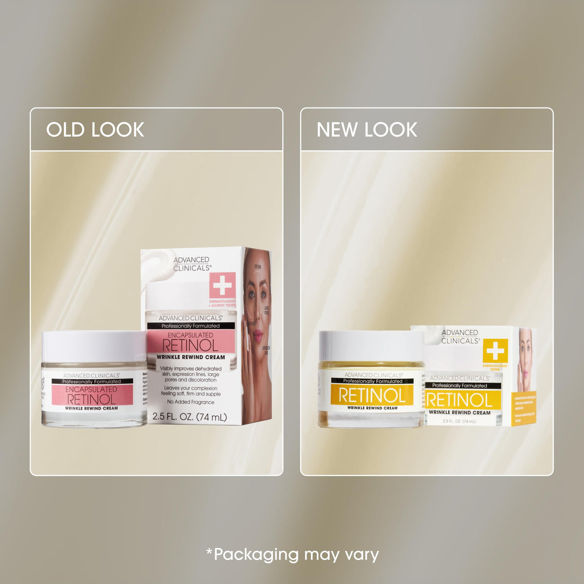 Close-up of creamy texture of Advanced Clinicals retinol cream for smoother skin