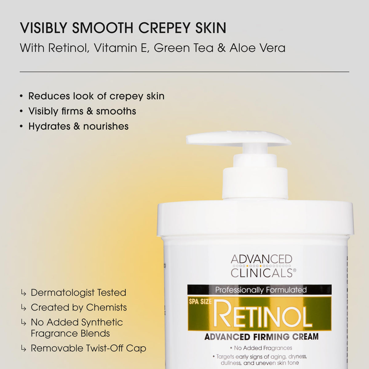 Advanced Clinicals Retinol Face Serum provides lightweight hydration for smoother skin