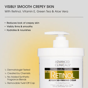 Advanced Clinicals Retinol Face Serum provides lightweight hydration for smoother skin