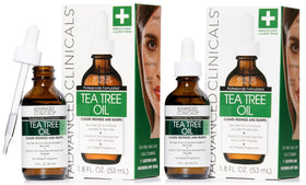Advanced Clinicals Tea Tree Oil Serum bottle illustrating a lightweight hydrator for smoother skin.