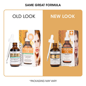 Advanced Clinicals Turmeric Oil Serum drops on skin indicate fast-absorbing hydration