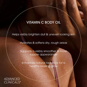 Advanced Clinicals Vitamin C Body Oil after-application glow on dry skin