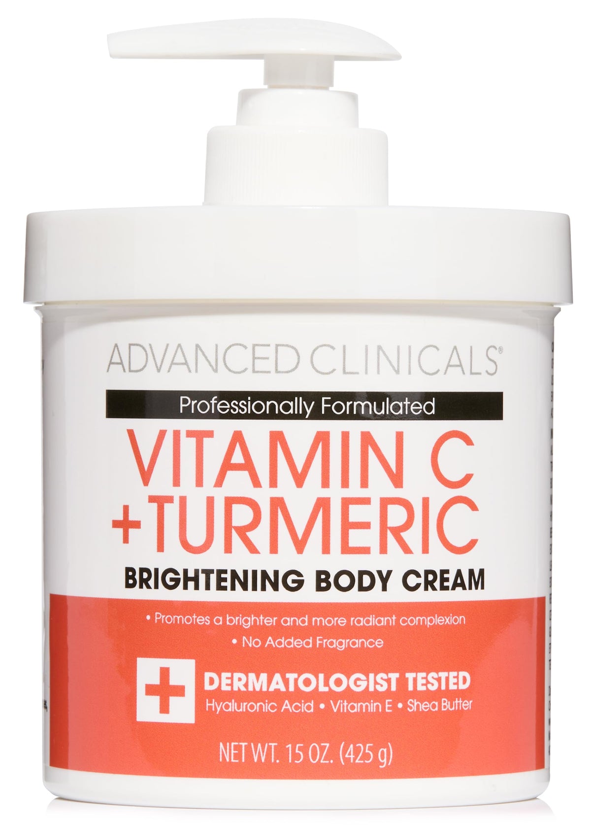 Advanced Clinicals Vitamin C Cream bottle pour for easy daily hydration.