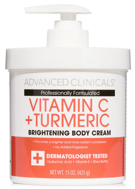 Advanced Clinicals Vitamin C Cream bottle pour for easy daily hydration.