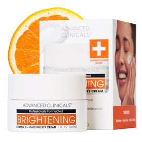 Advanced Clinicals Vitamin C Eye Balm jar for refreshed under-eye skin.