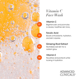 Advanced Clinicals vitamin C gel cleanser with aloe vera and ferulic acid refreshes skin.