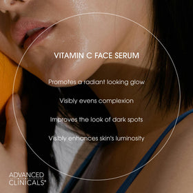 Advanced Clinicals vitamin c serum dropper releasing brightening formula for daily use