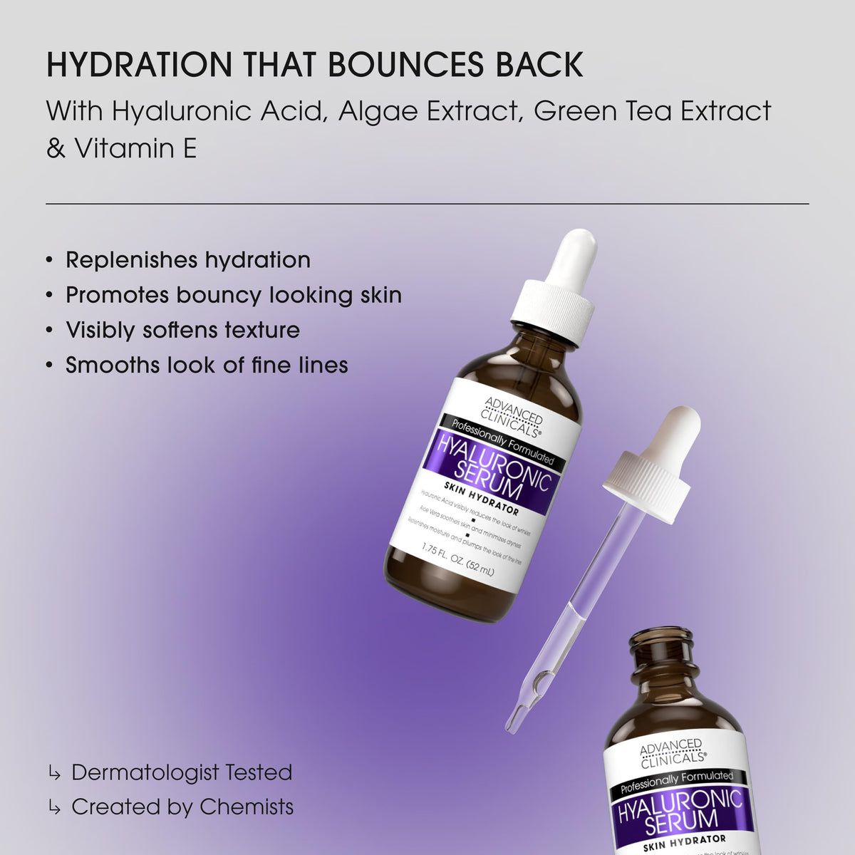 Advanced Clinicals vitamin E enriched serum bottle for nourishing and protecting skin
