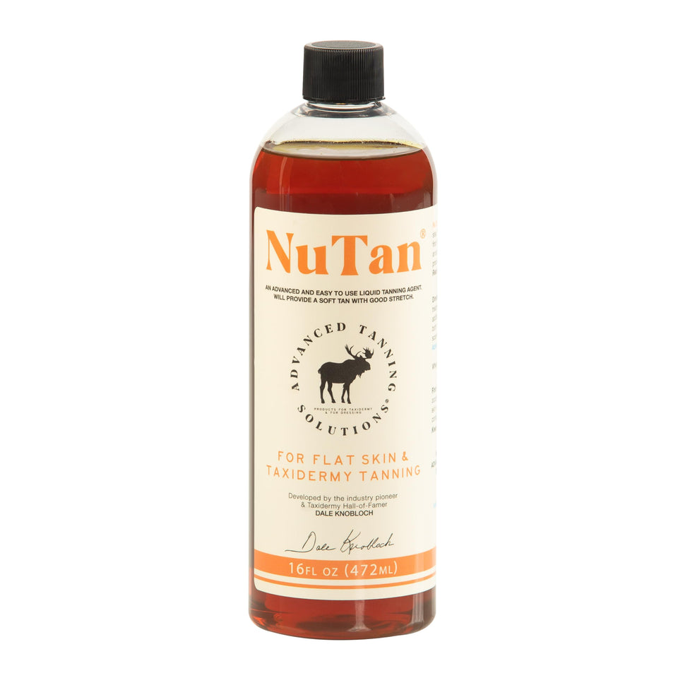 Advanced Tanning Solutions NuTan 16oz bottle for at-home tanning of hides and skins with soft finish