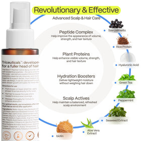 Towel-dried scalp ready for root volumizing with HairStem Peptide Spray