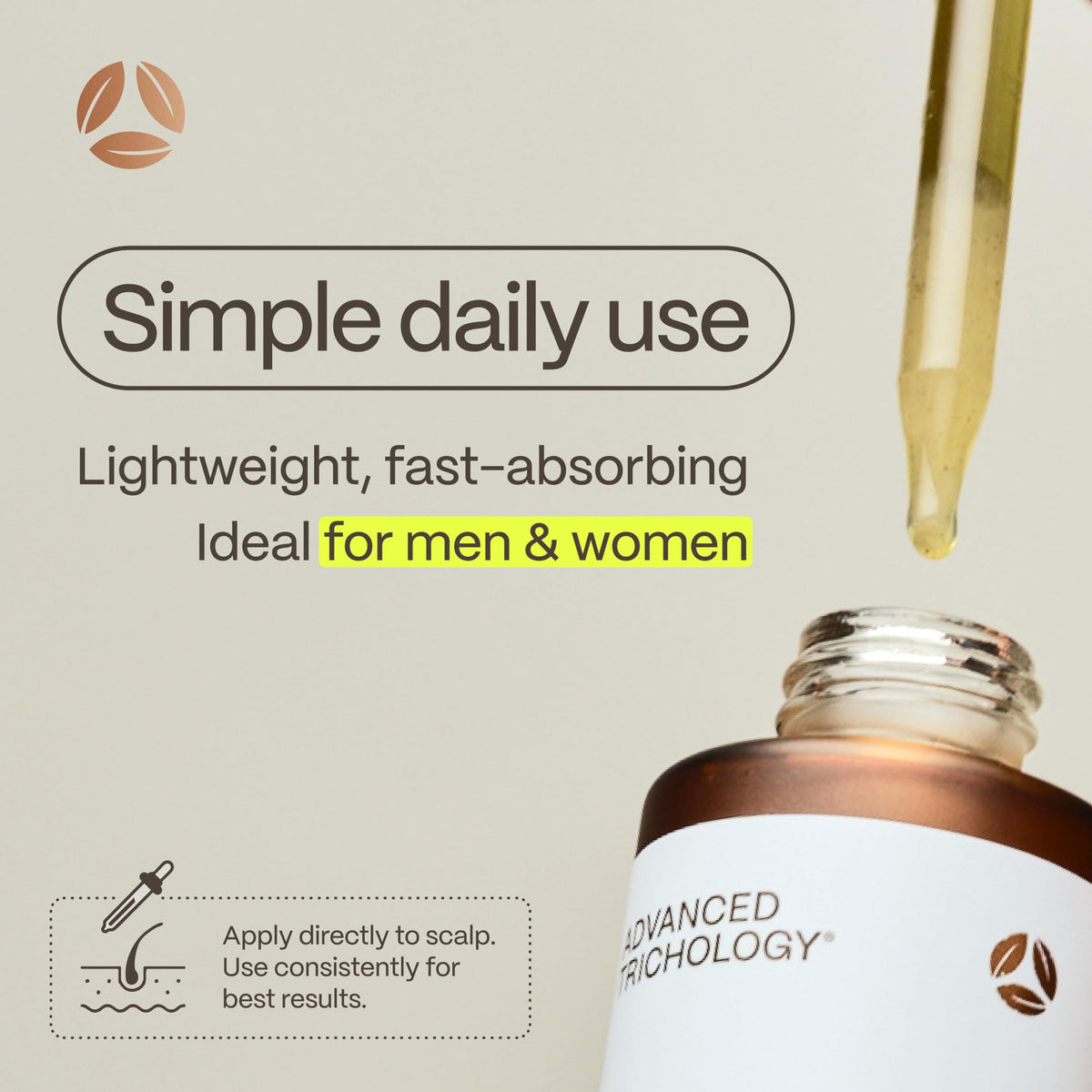 Advanced Trichology HairStem serum produced in USA-made facility.