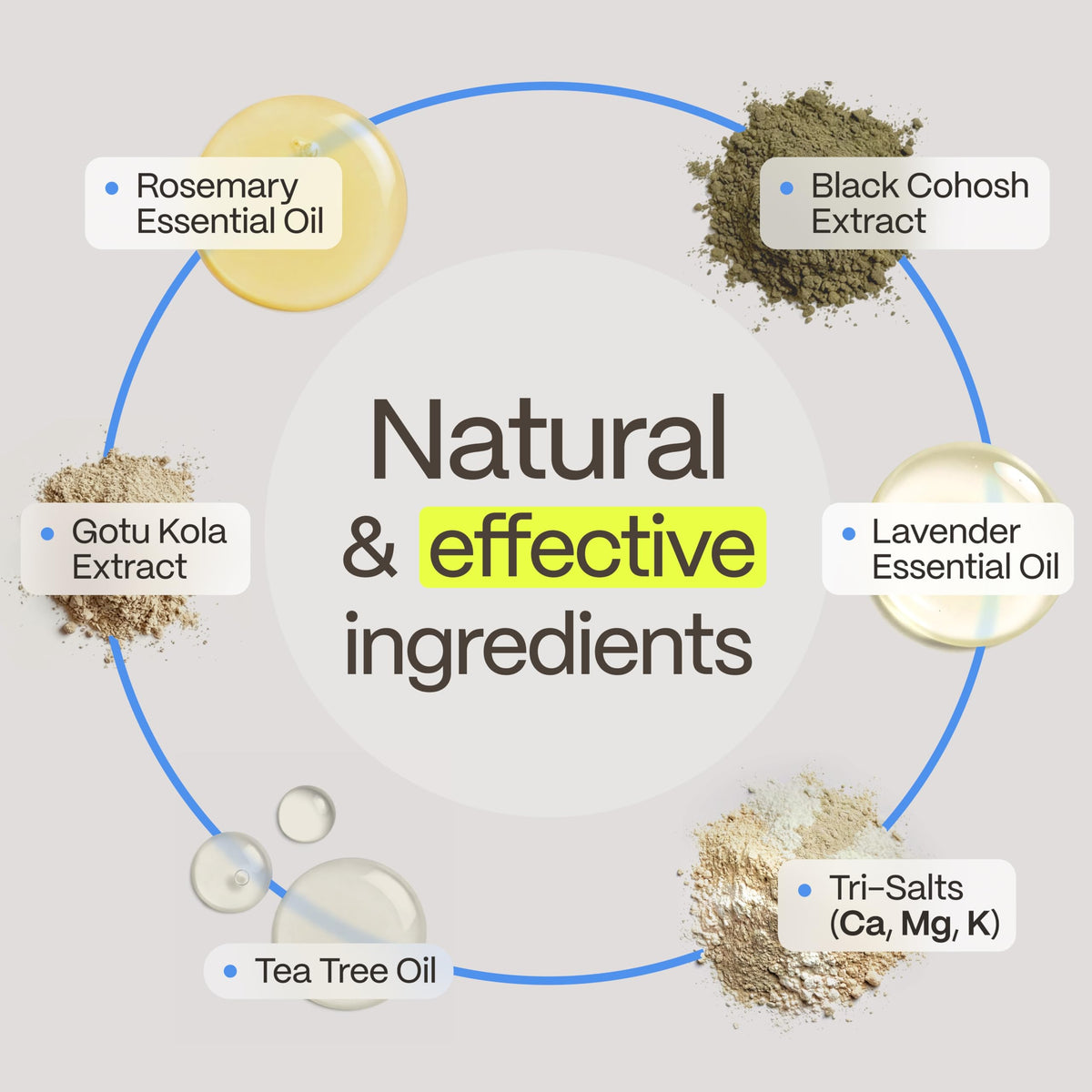 Advanced Trichology HairStem serum lab testing badge signals quality and safety standards.